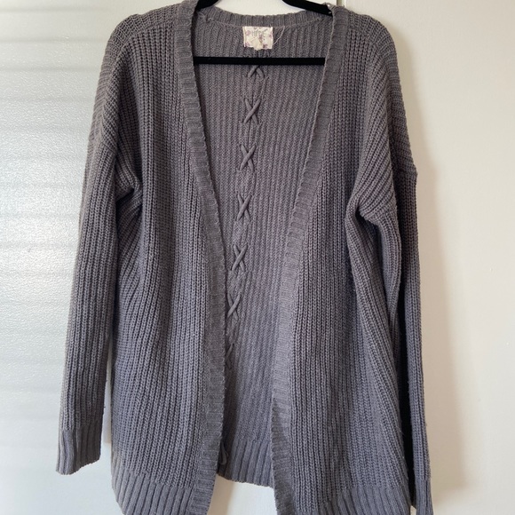 Knitted Cardigan - Grey - Large - Picture 3 of 7